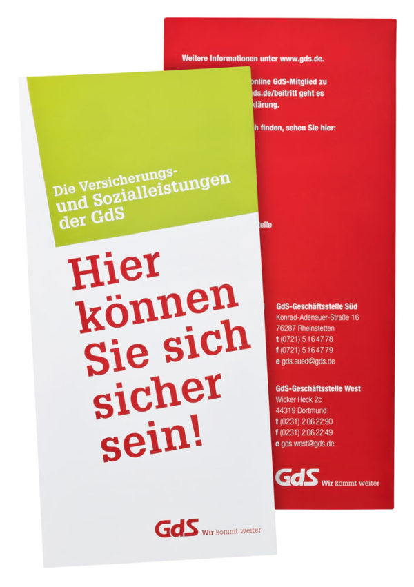 Flyer "Hier können Sie sich sicher sein!"